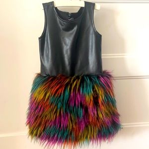 Little Girls Appaman Fancy Leather and Fur Dress